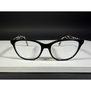 Kate Spade Atalina Black Floral- Frames Only INA 140 Cat Eye Eyeglasses Used